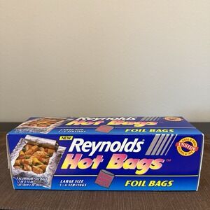 Reynolds Aluminum Hot Bags 3 Pack Large Size Foil Bags Discontinued NEW & Sealed